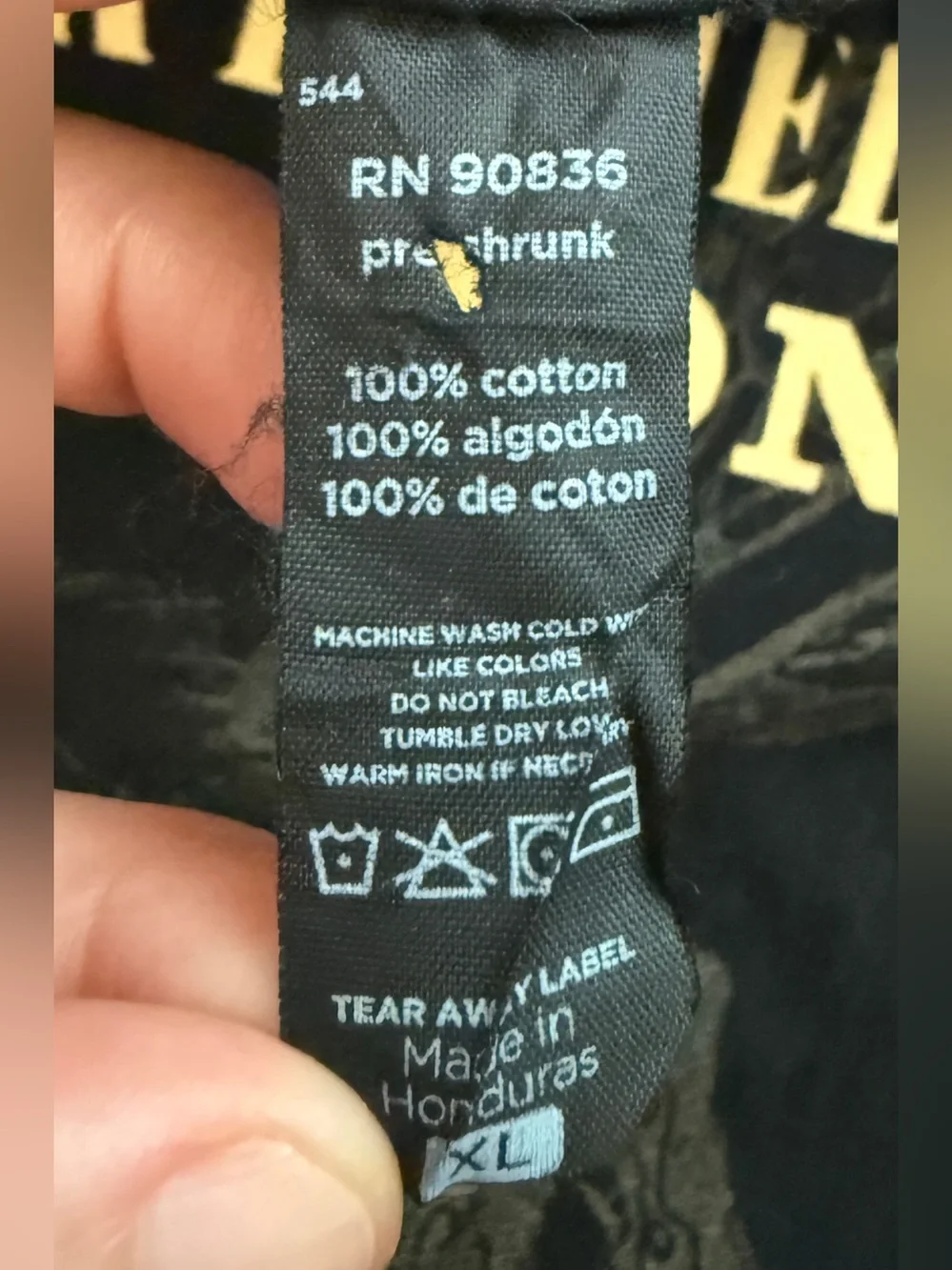 Rare Jack Daniels Tennessee Honey Black and Gold Bee Short Sleeve T-Shirt Sz XL